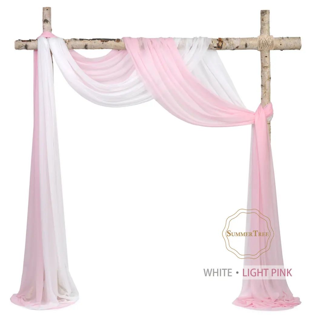 Color:Pink . WhiteSize:6.5 Yards