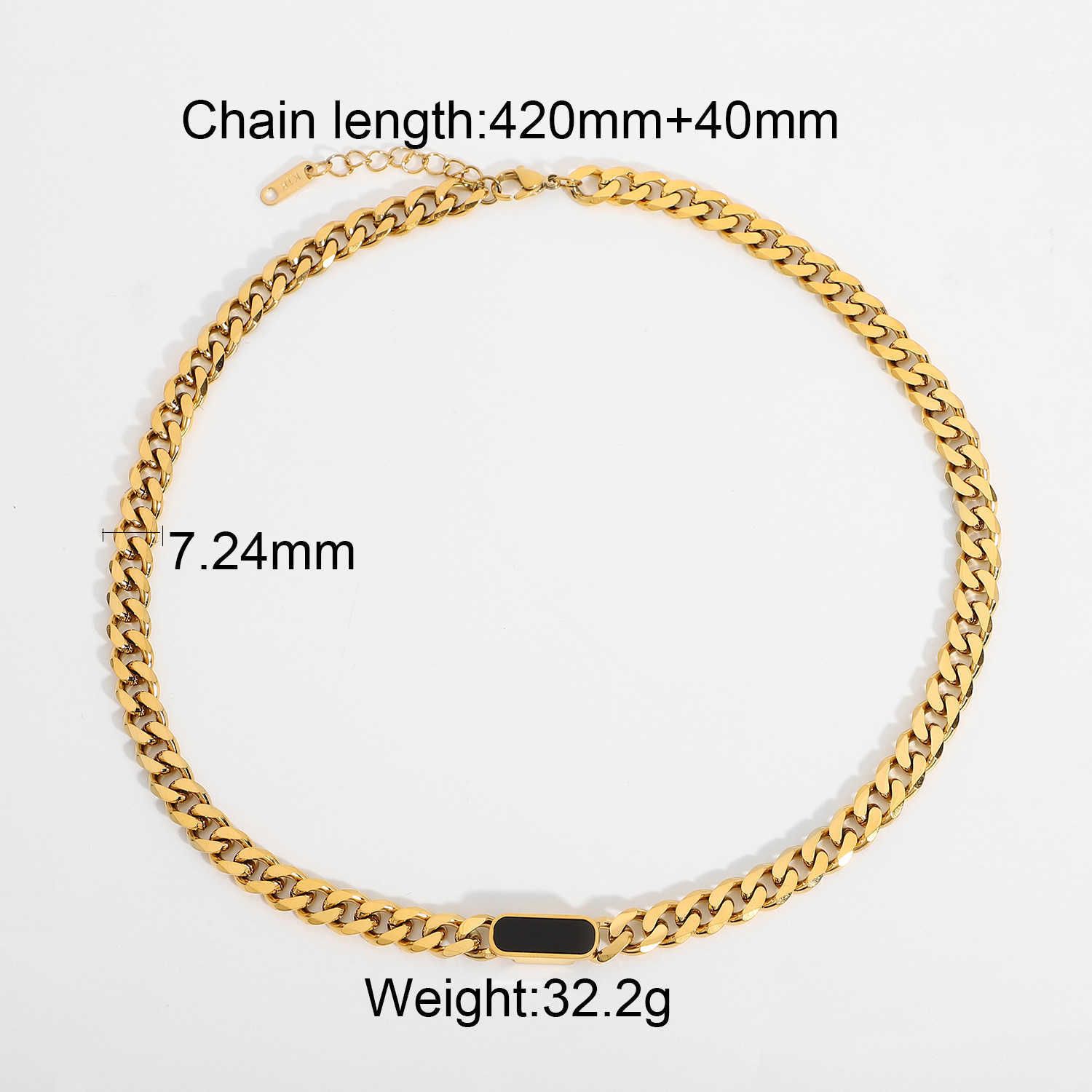 Jdn20310-bk-Chain Necklace