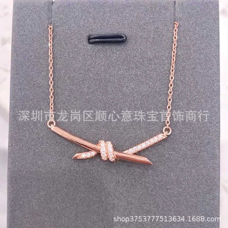 Half Diamond Rose Gold-925 Silver Chai