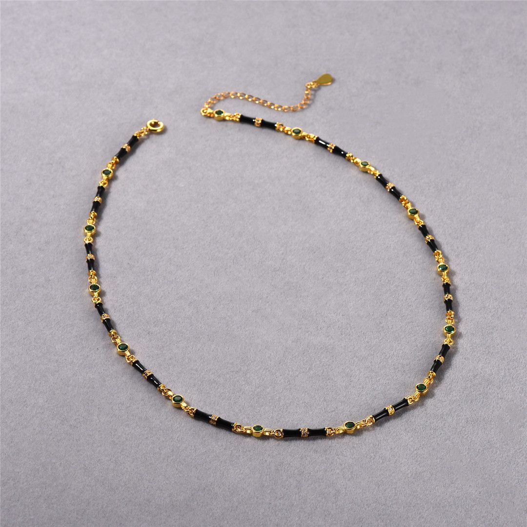 A black emerald necklace