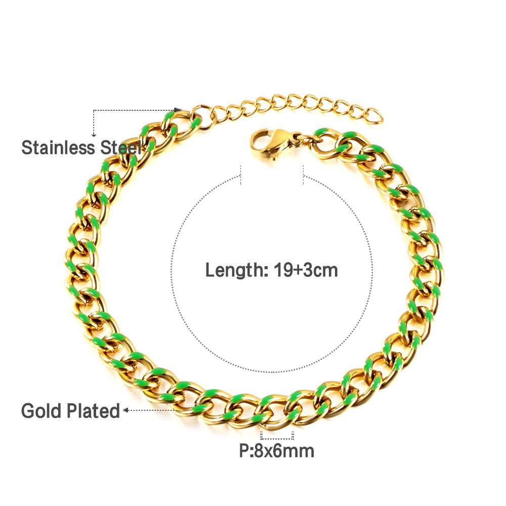 Gold-bc607718g-Chain Bracelets-Custom