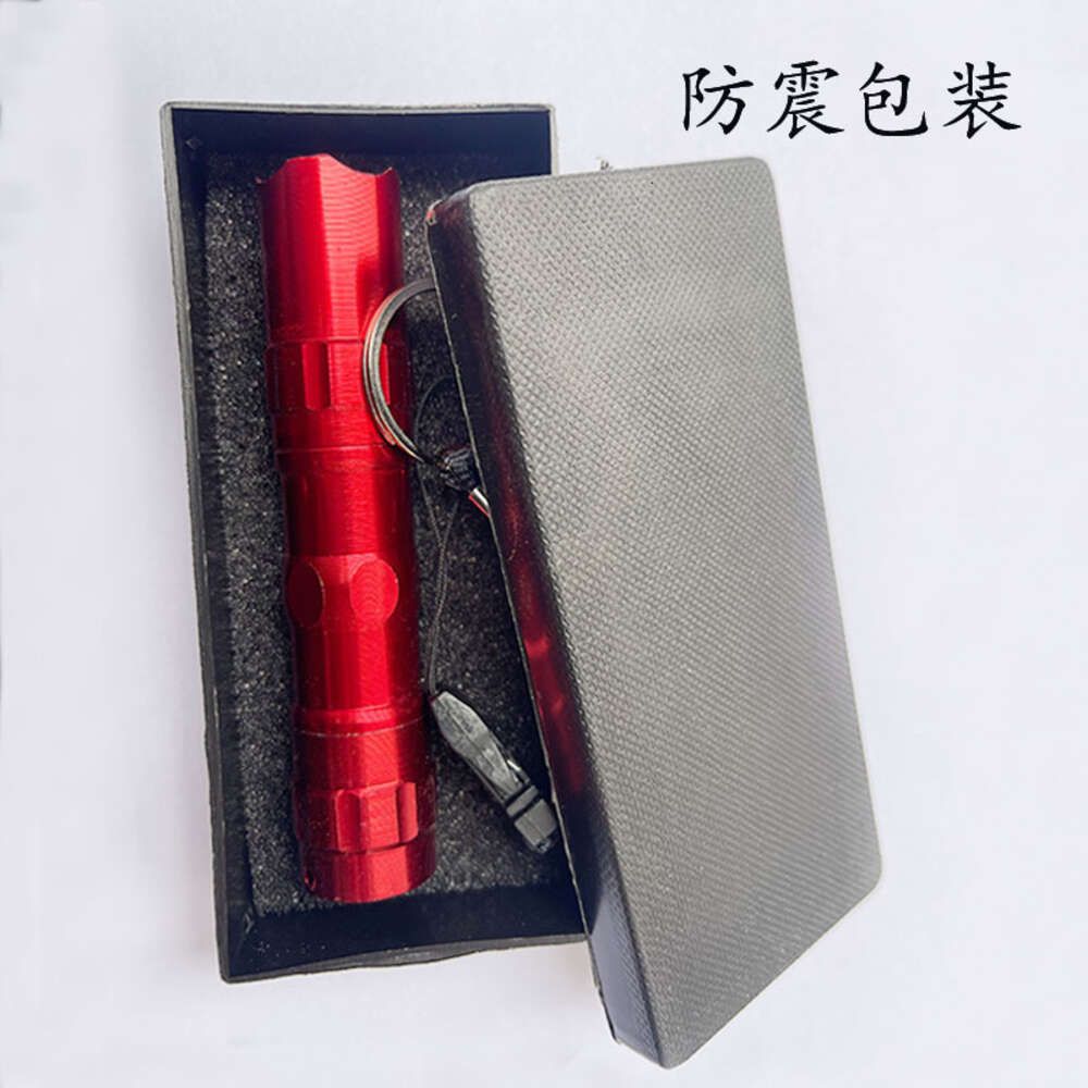 Single flashlight red rope black gift