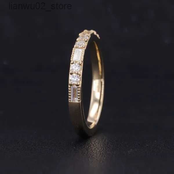 10K Lab Diamond Half Eternity Band