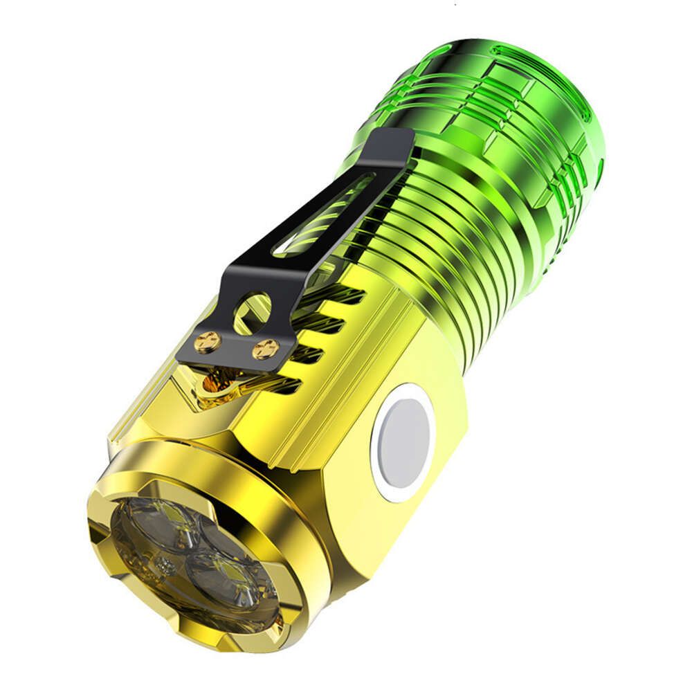 Electroplated green three eye flashlight