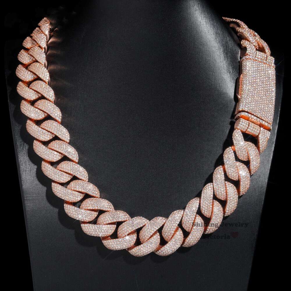 25 mm roségouden ketting van 24 inch