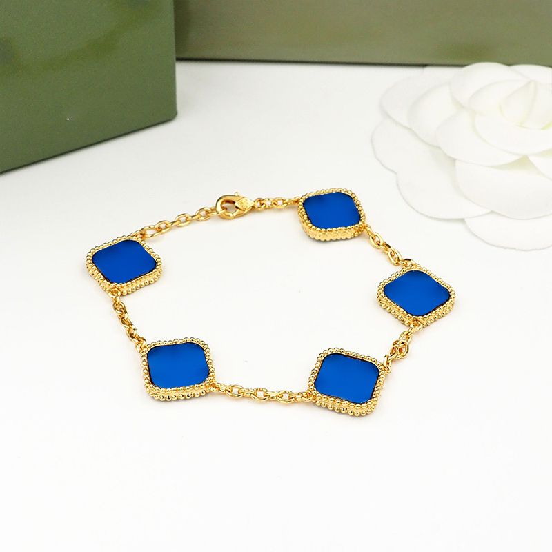 bracelet bleu doré