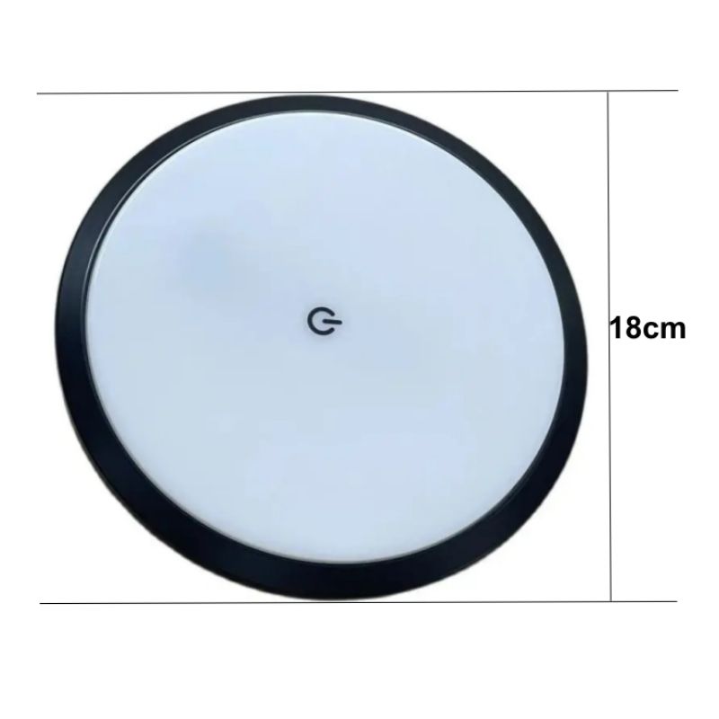 Svart 18 cm touch dimmer