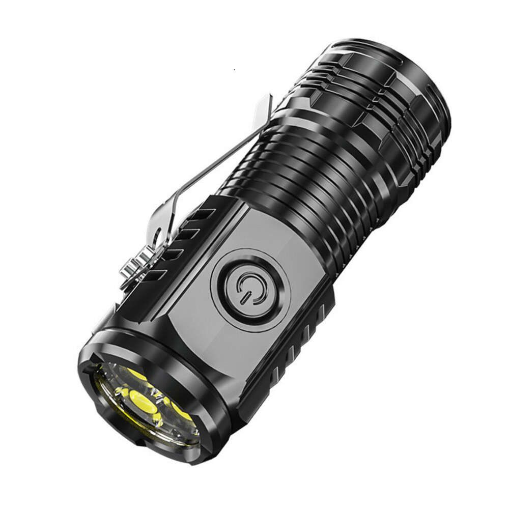 Electroplated black three eye flashlight