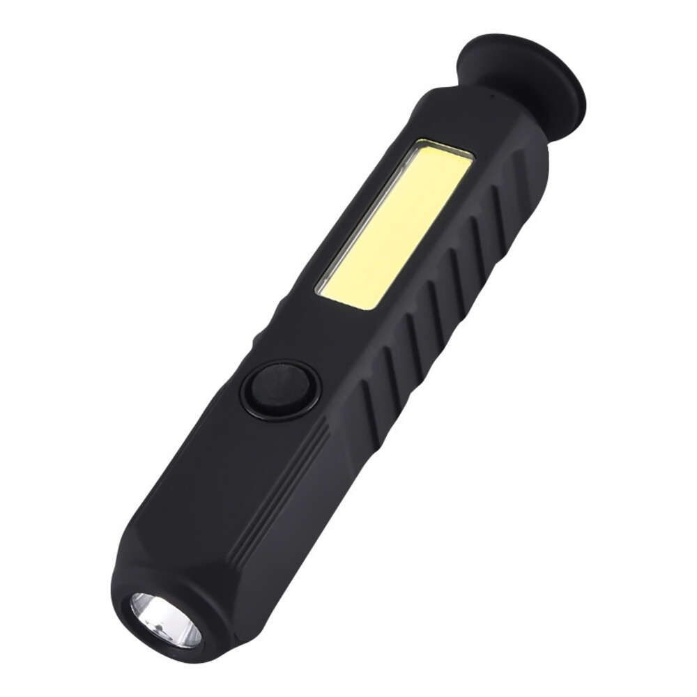 Black single flashlight without