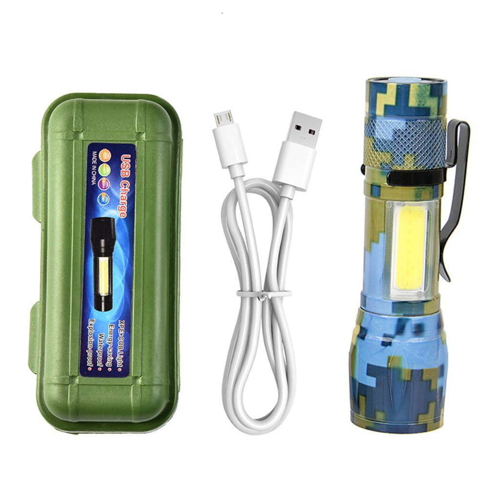 S116mCOB-MC camouflage blue flashlight