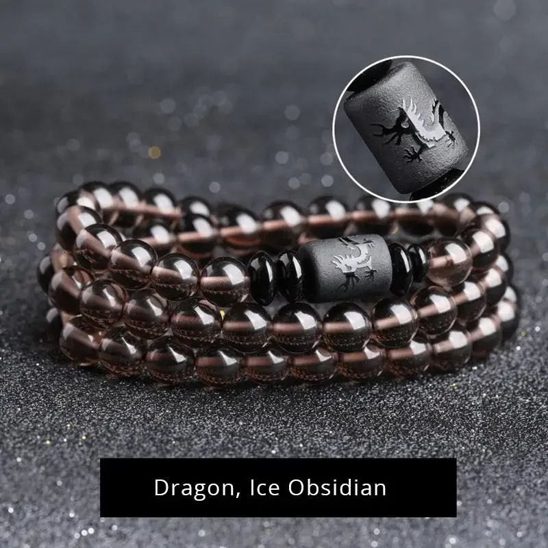 Dragon Ice Obsidian-8mm boncuklar