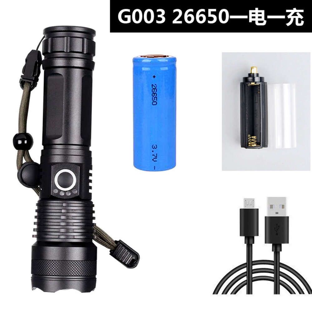 G003 flashlight 1 26650 battery charging