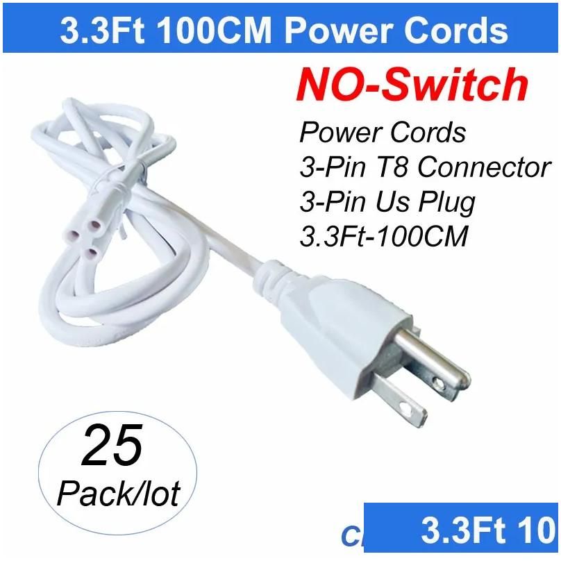 3,3 pés 3pin plug sem interruptor