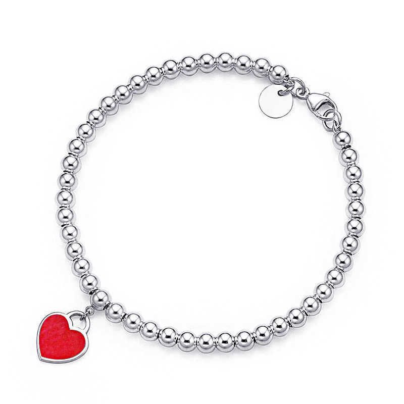 Pearl Red Heart Armband-925 Silver