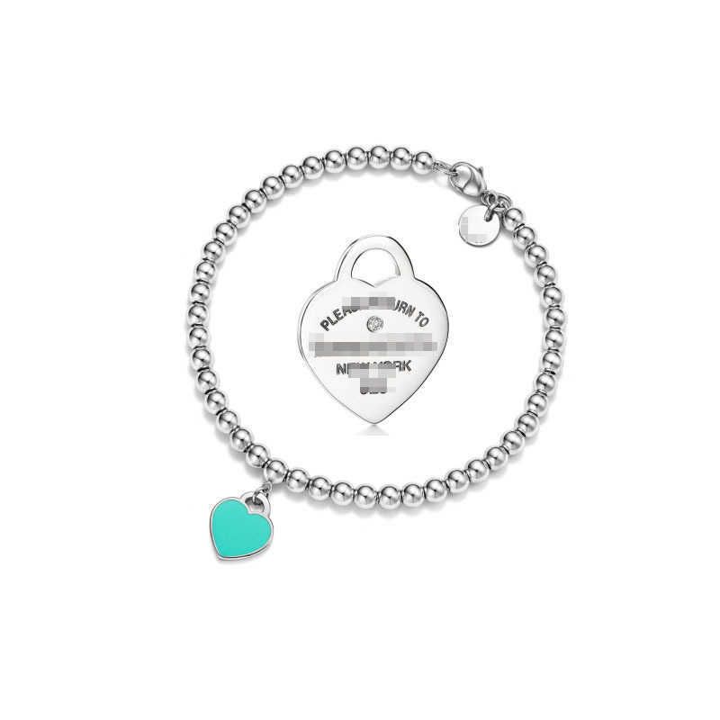 Bracelet en émail bleu avec diamant-16 cm