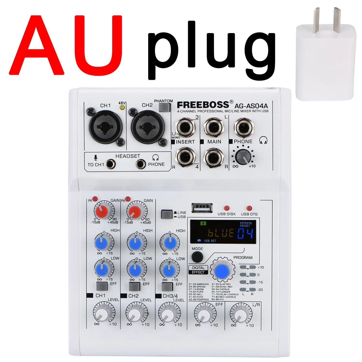 Witte AU -plug