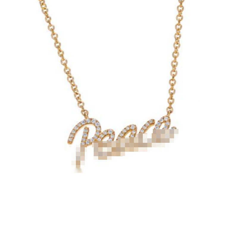 Full Diamond Peace Gold-925 Silver