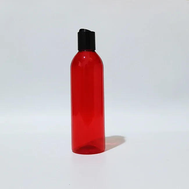 Garrafa plástica vermelha preta de 250ml