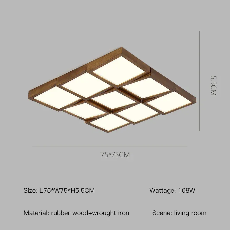 Wit Licht Walnoothout - 75x75cm