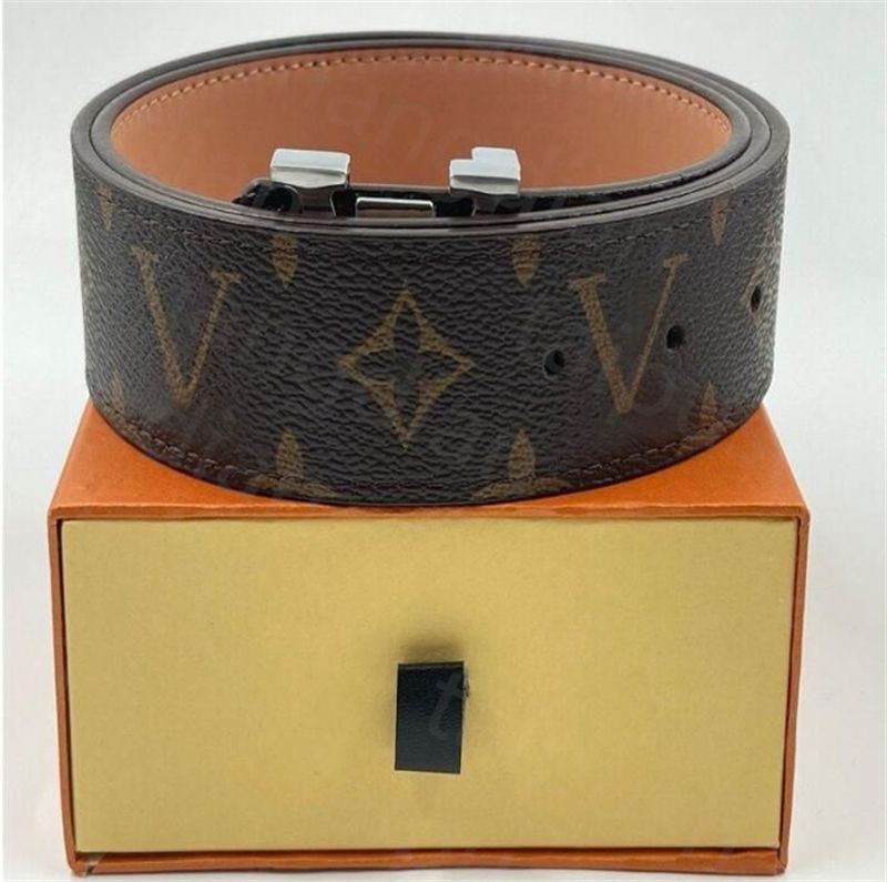 Letter brown belt + silver buckle