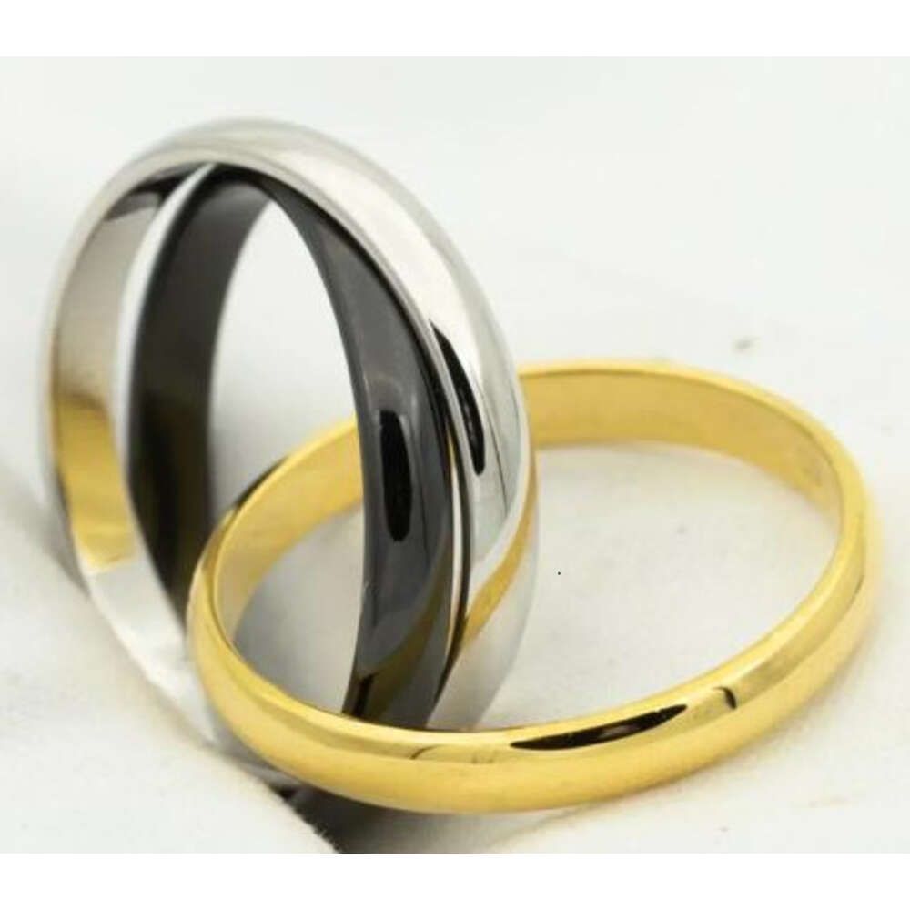 Anillo Tres Colores Oro Negro Whit