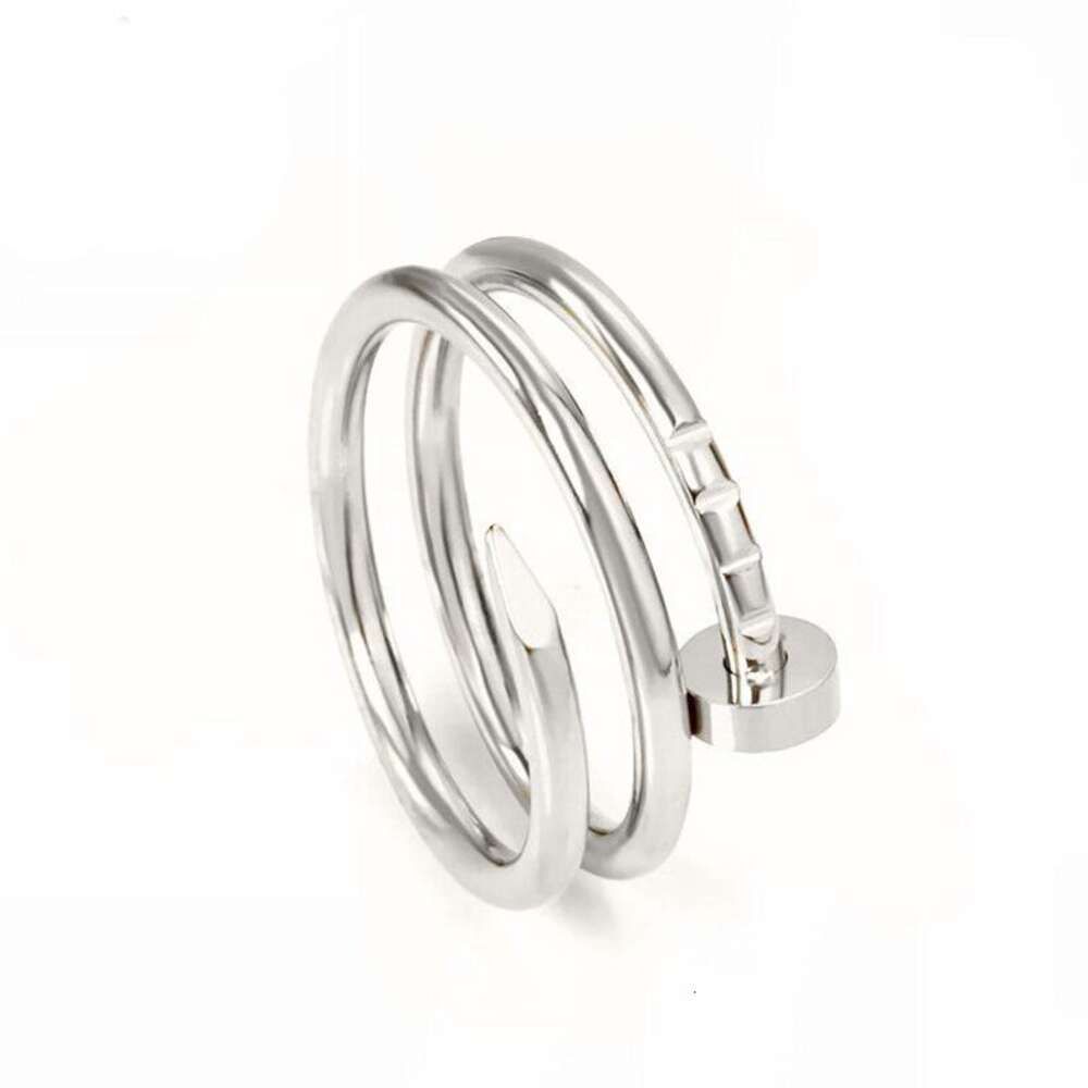 Diamond Free Steel Color/double Ring N