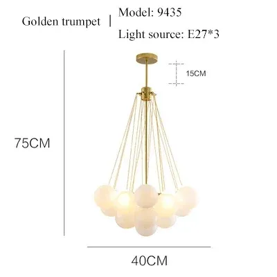 2Color Bulbs Gold Small 19glass