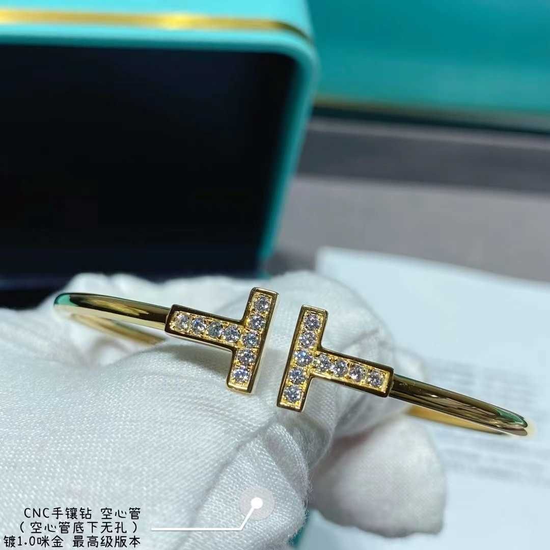 Volldiamant-Armband – Gold