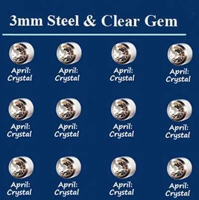 3 mm de acero Claro Gem