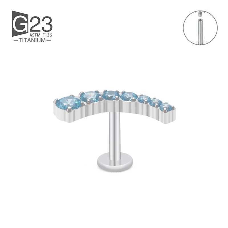 1 pièce de Zircon bleu-16g 1,2x10mm