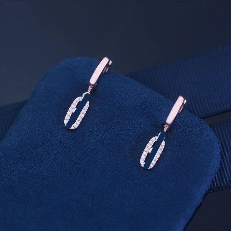 No.1 rose gold earring