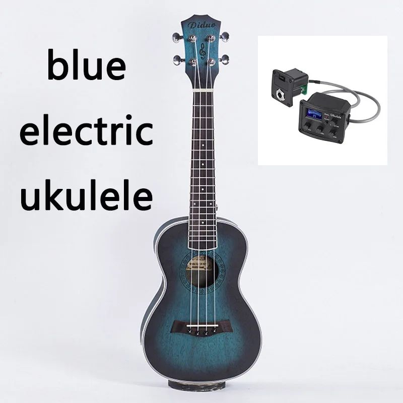 Kleur: blauwe elektrische ukelel