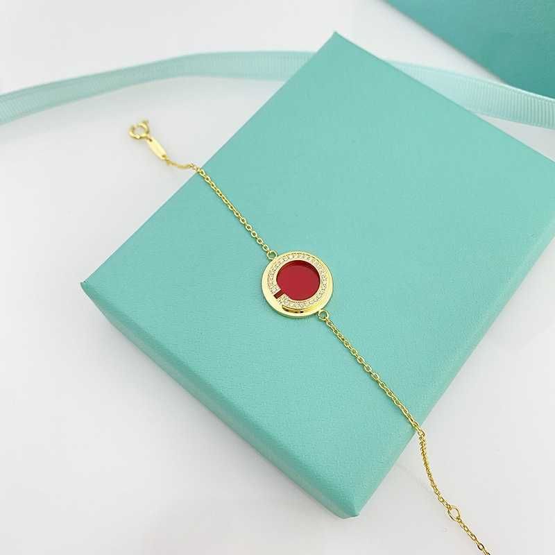 Gold + Red Shell Necklace t H