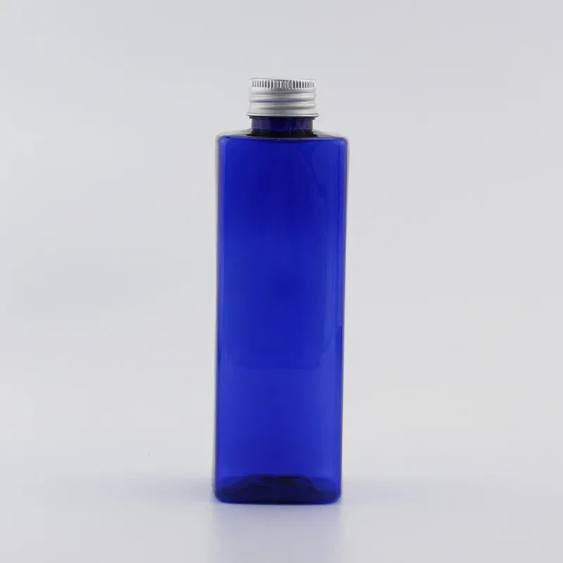 Bouteille bleue en plastique de 250 ml, argent