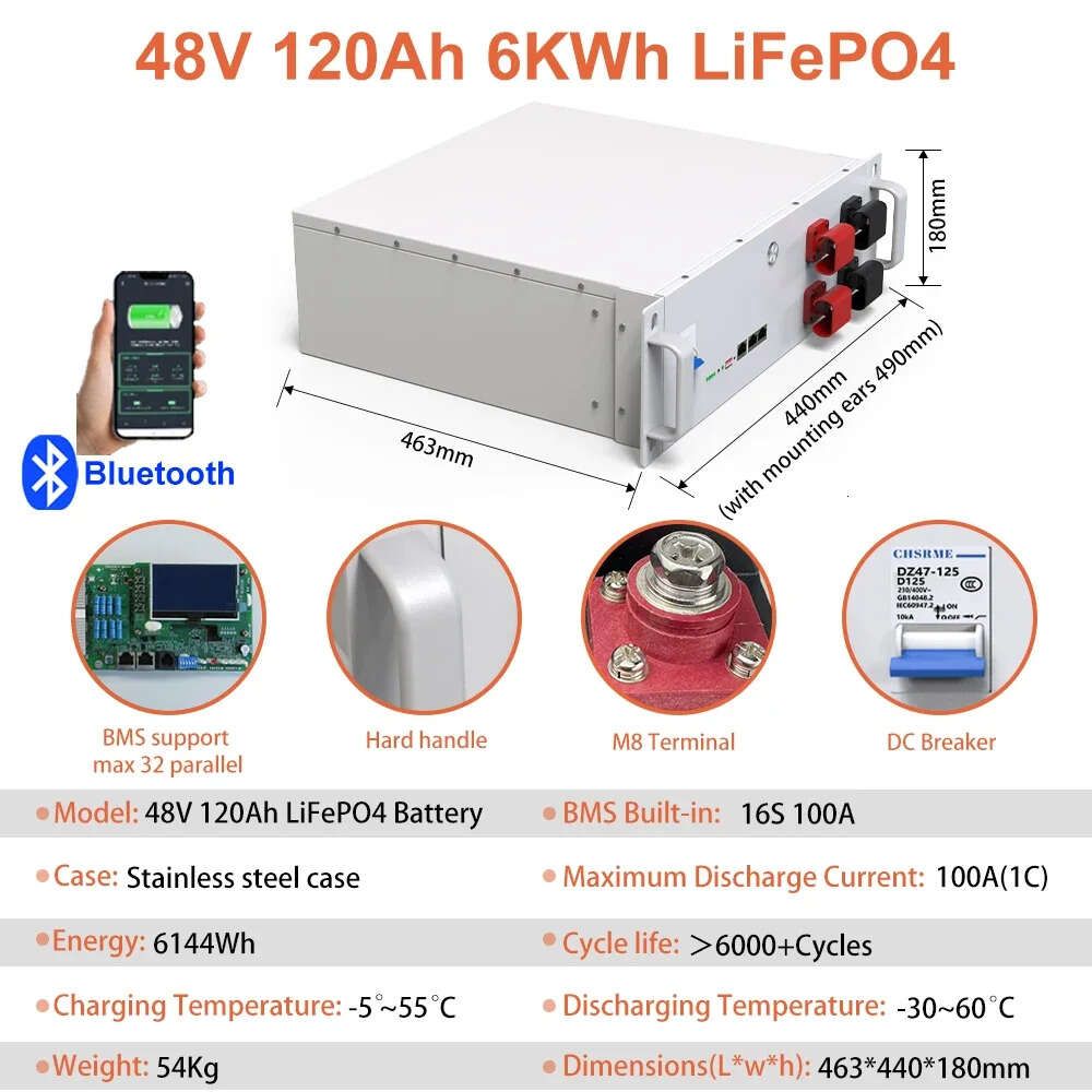 48 V, 120 Ah, 6 kW