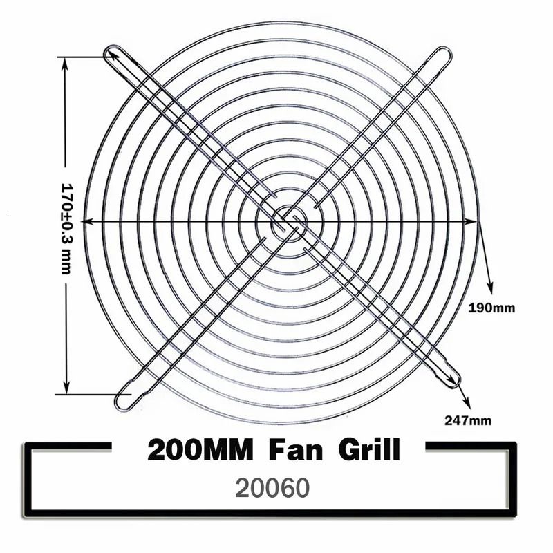 2 Stück 200 mm-Silbergitter