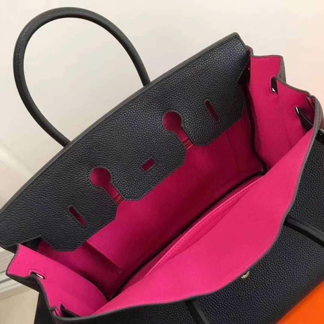 Black with Rose Red Lining 35cm