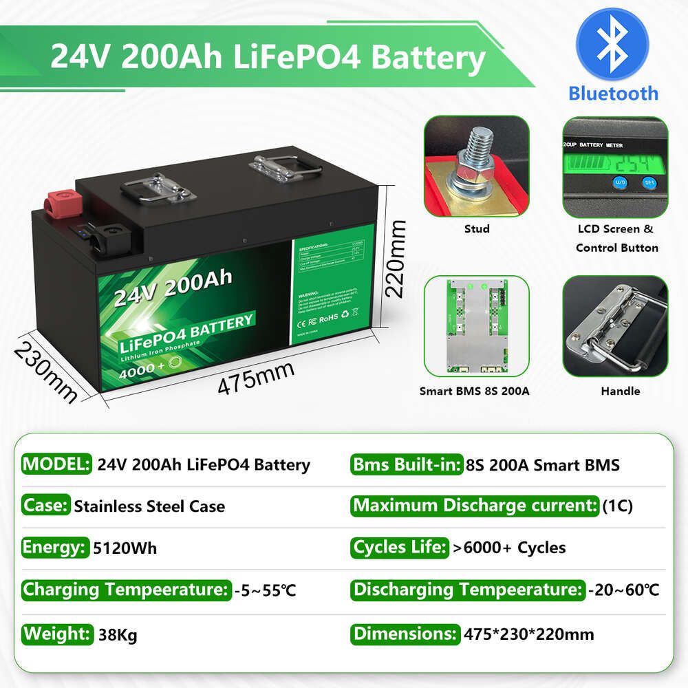 24V 200ah lifepo4