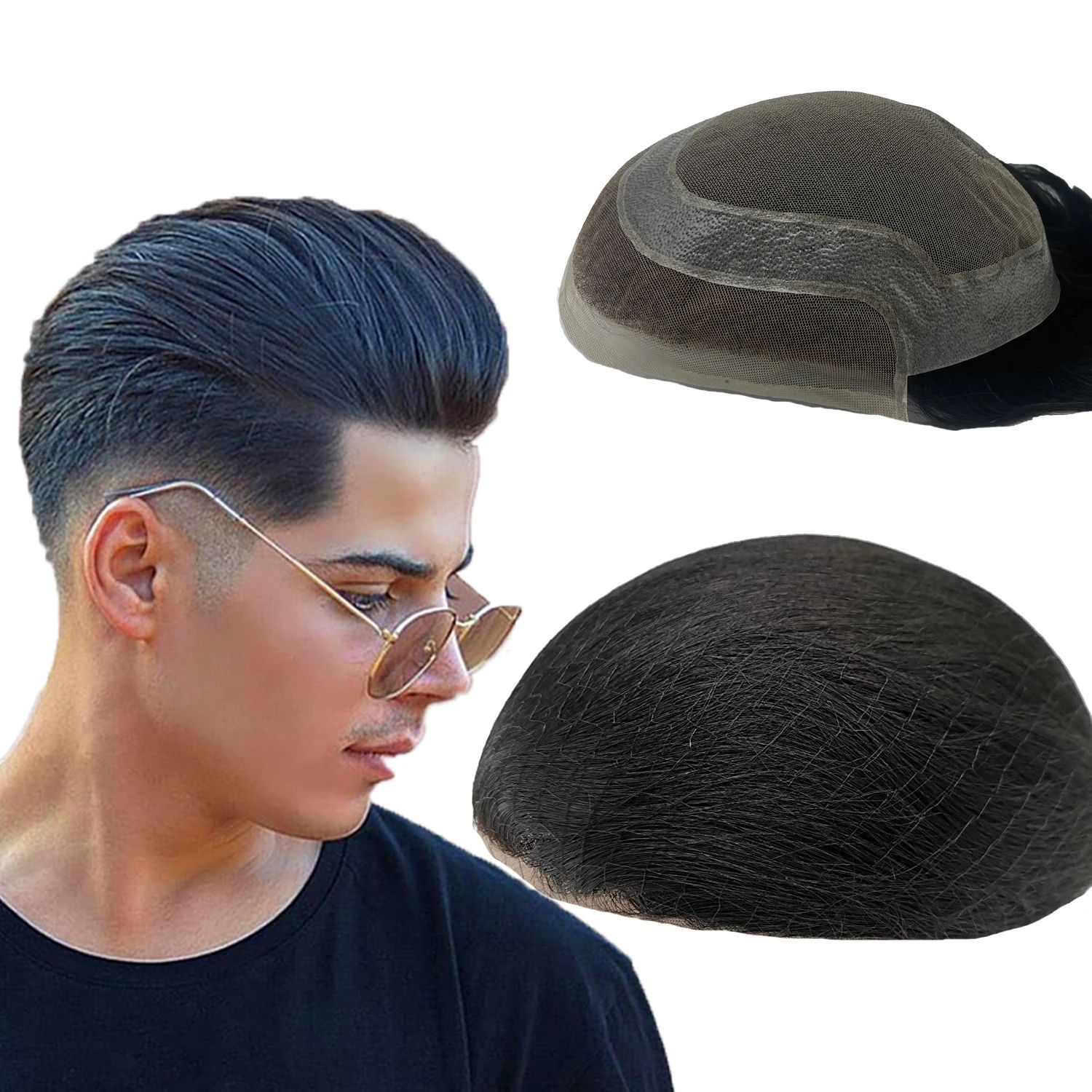 Toupee Color: 1B av svart