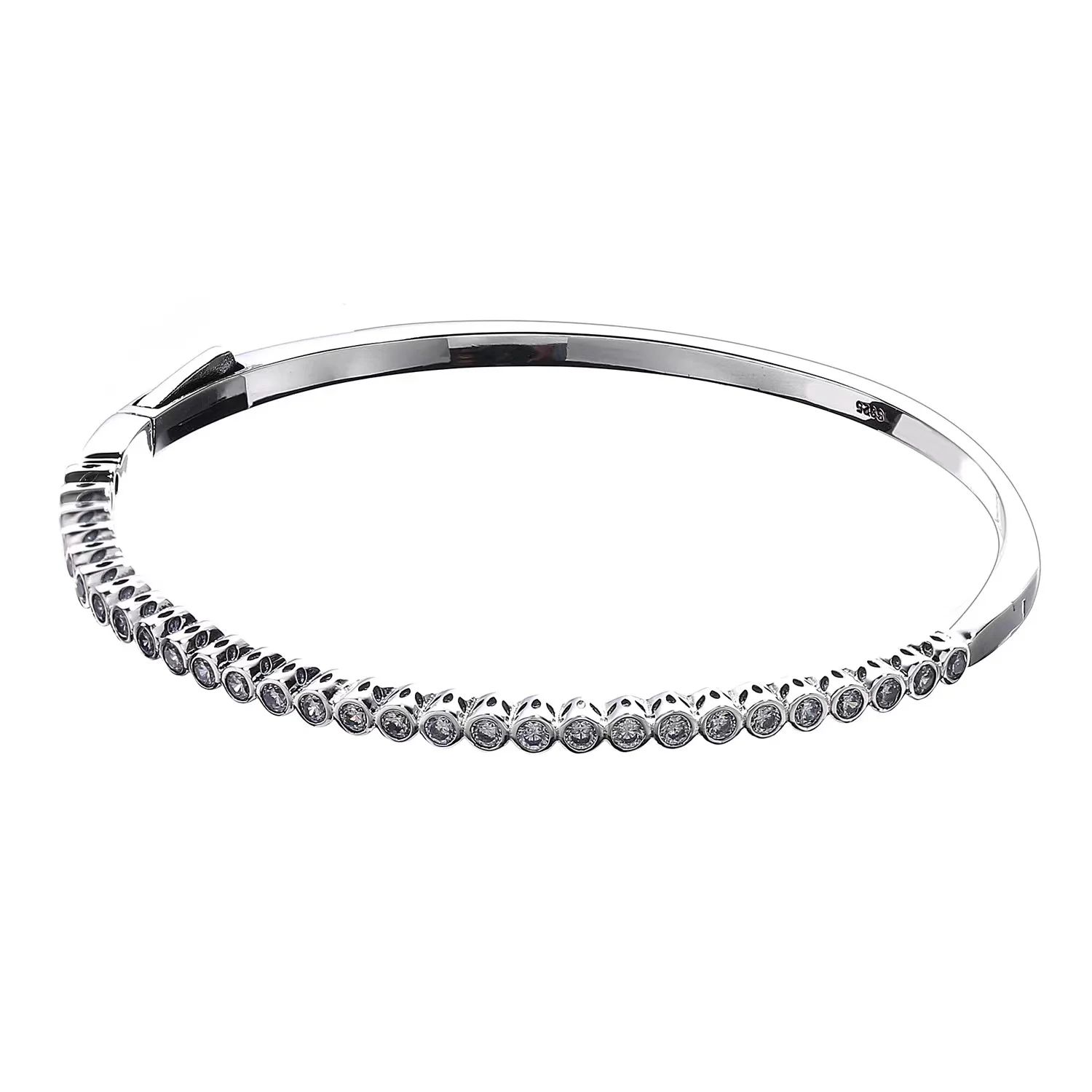 Edelsteinfarbe: Silberarmband 1