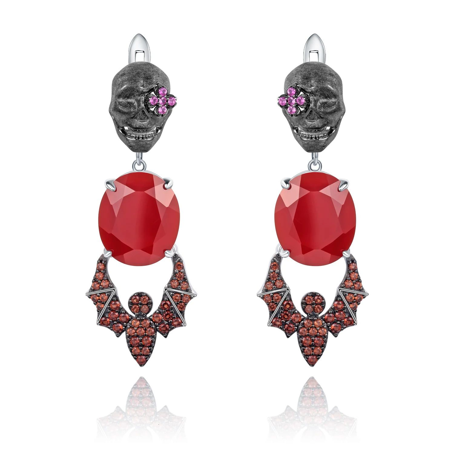 Agata rossa-argento sterling 925