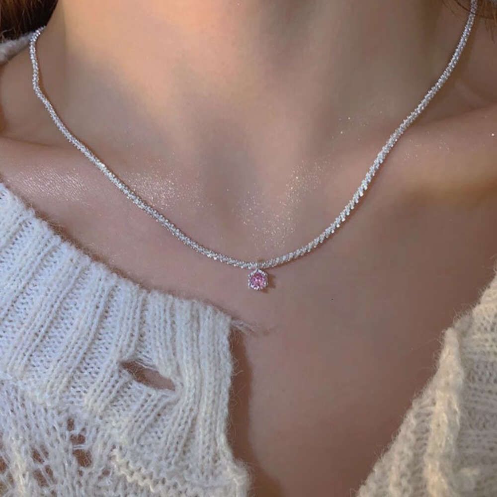 Full Sky Star Pink Diamond Necklace-92