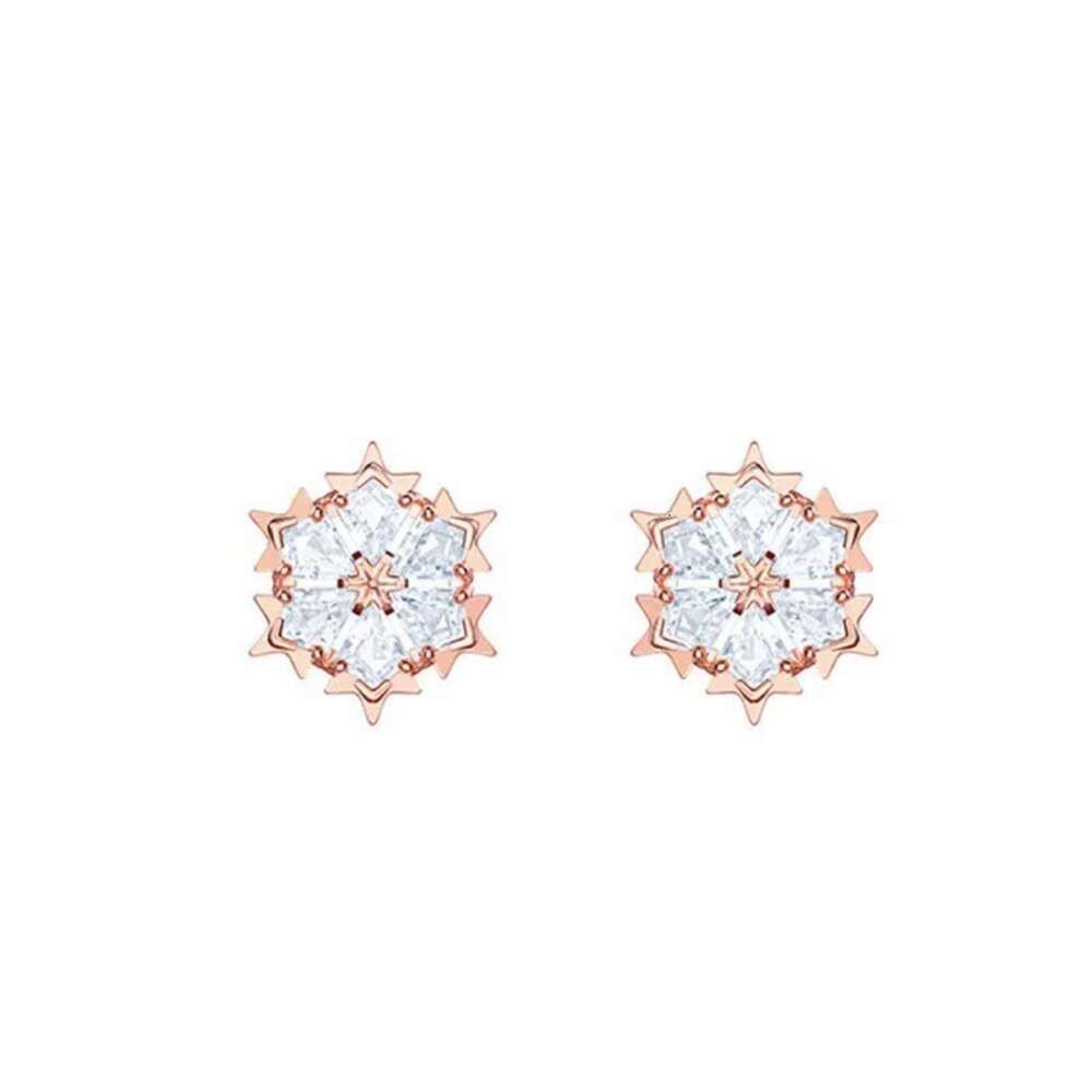 Boucles D'oreilles Neige Or Rose