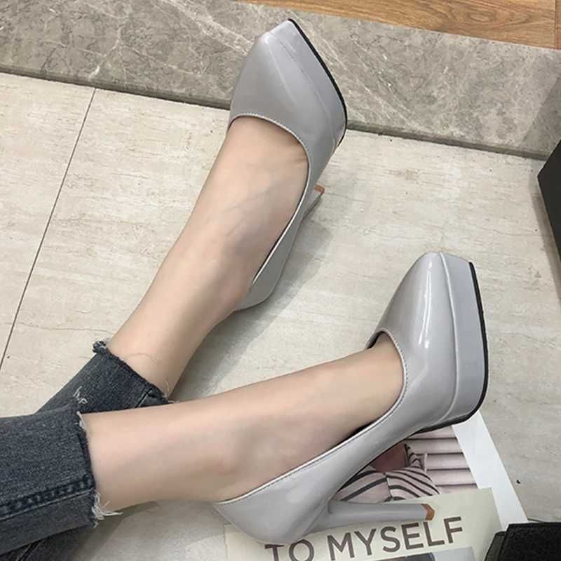 Heel 12cm Grey