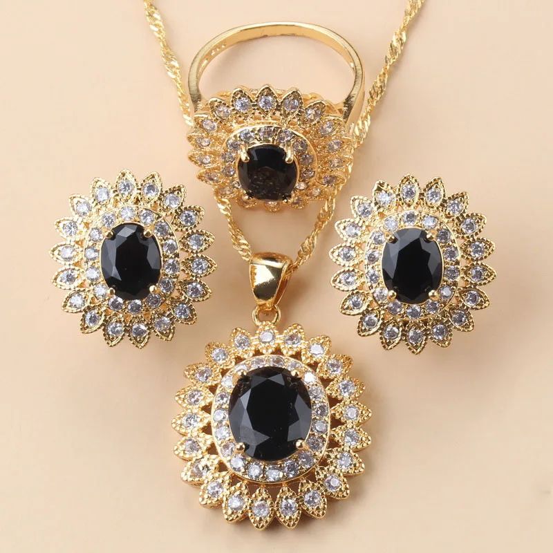 Metal color:Black 3PCSRing Size:9