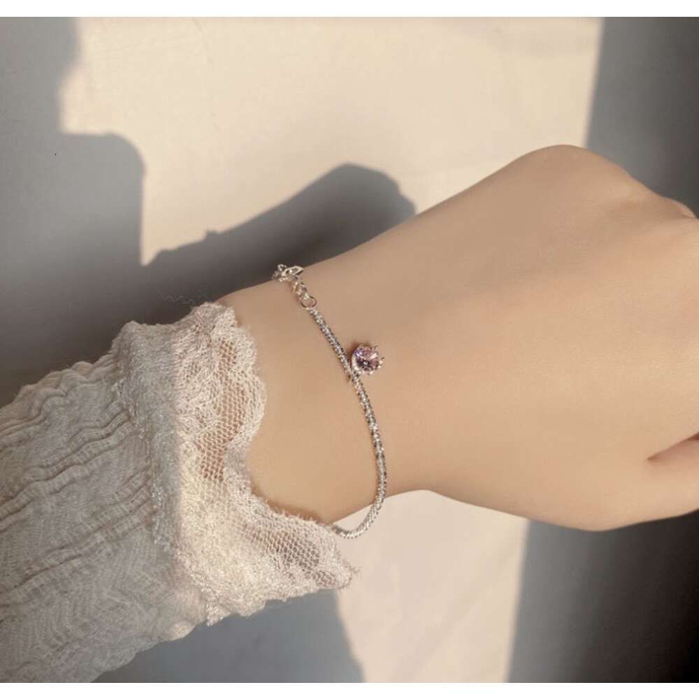 Bracelet diamant rose étoile plein ciel-92