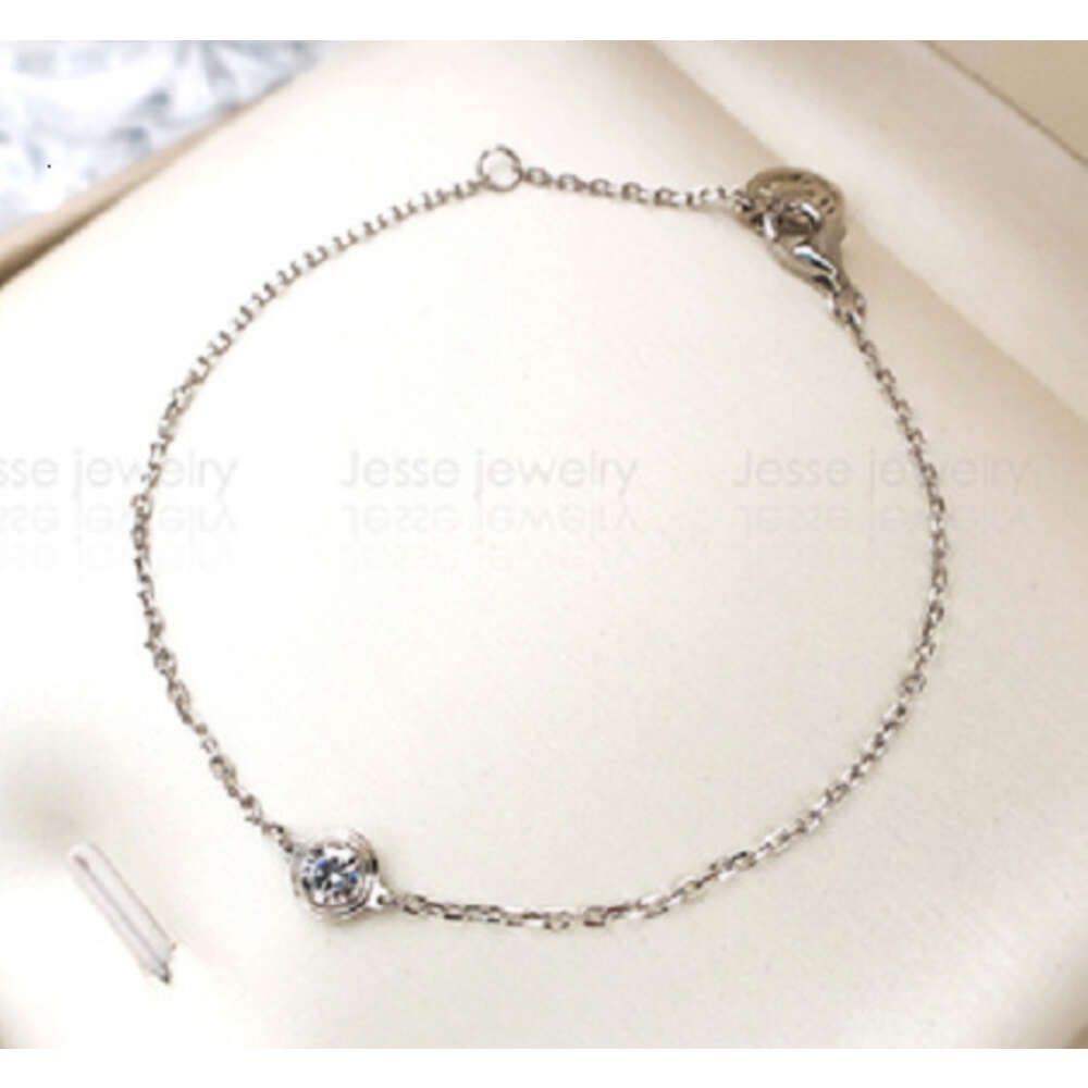 Bracciale singolo diamante a bolle platino