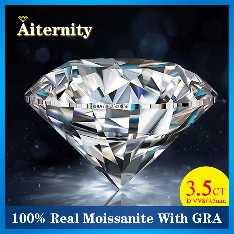 Color:9.5mm 3.5ct VVS1