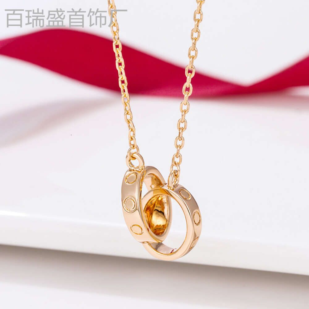 Rose Gold Diamond Free Fouble Ring-V g