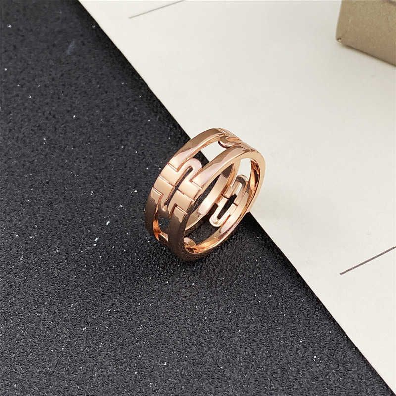 Bague Trombone Sans Diamant. Rose